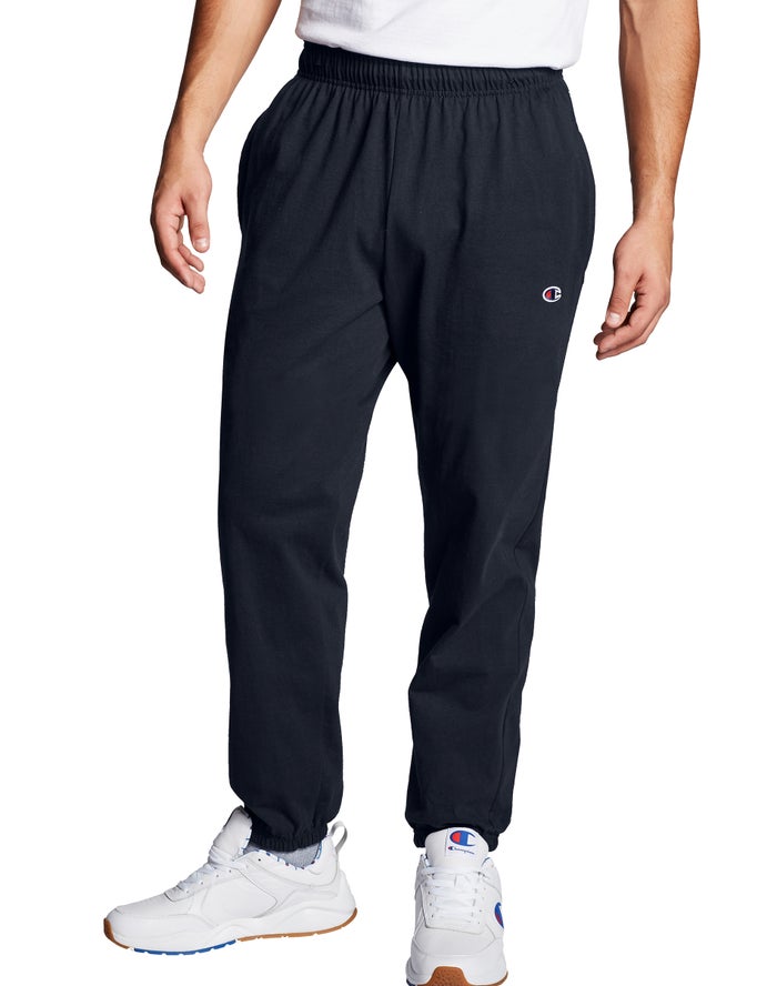 Champion Broek Heren - Donkerblauw - Closed Bottom Jersey ( 930174-UQB )